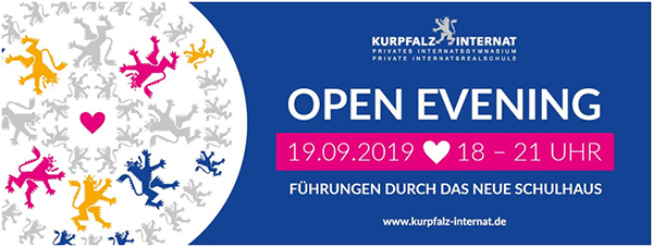 19.09.2019 - Einladung Open Event im Kurpfalz-Internat in Bammental